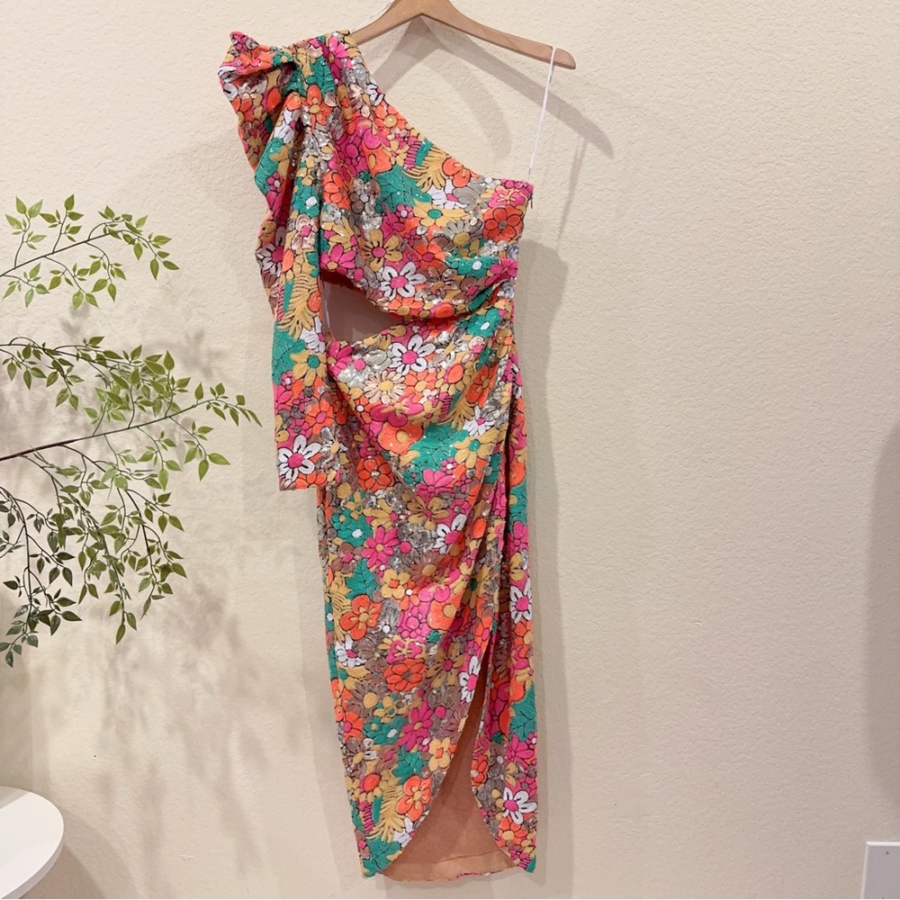 Elliatt Floral One Shoulder Dress - Multicolor